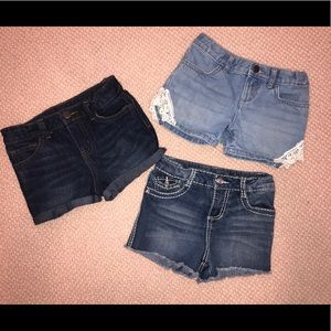 Girls denim shorts size 6